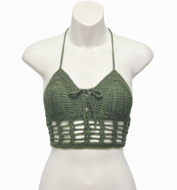 Olive Halter Top $24.00 Clearance