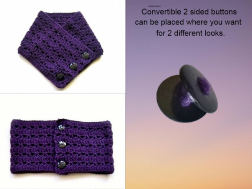 Purple Cowl and Boot Cuff Set $35.00