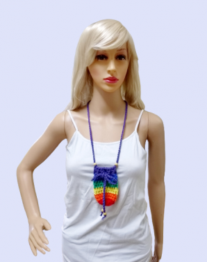 Small Rainbow Neck Pouch $12.00