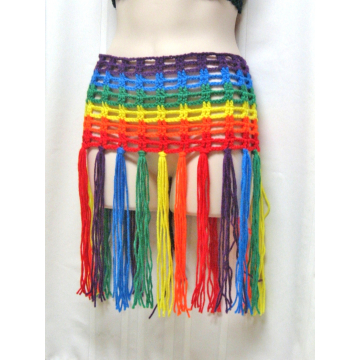 Rainbow Fringed Skirt