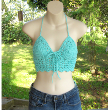 Aqua Halter Top   $32.00 Available to Order