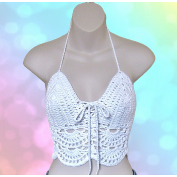 White Halter Top   $36.00 Available to Order