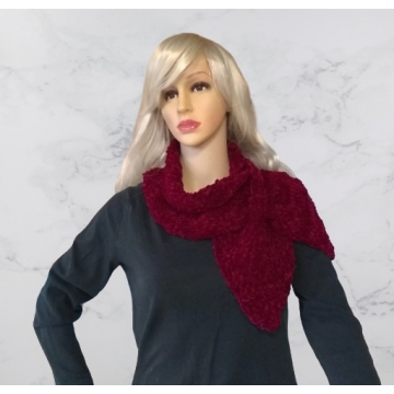 Burgundy Chenille Keyhole Scarf   $25.00