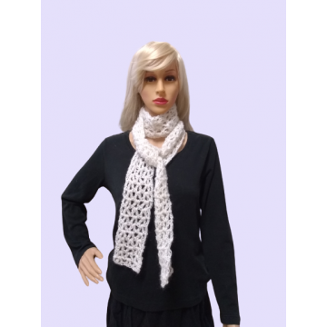 Soft White Sparkly Skinny Scarf   $20.00