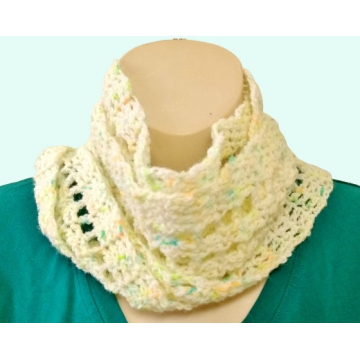 Skinny Scarf with Aqua/Peach/Green   $15.00
