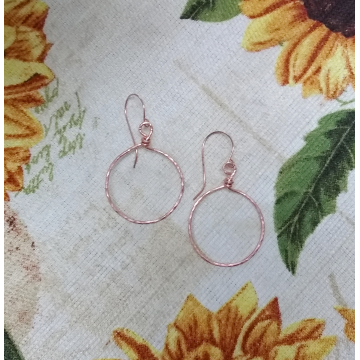 1" Copper Hoop Earrings $12.00