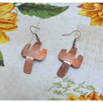 Cactus Copper Earrings $18.00