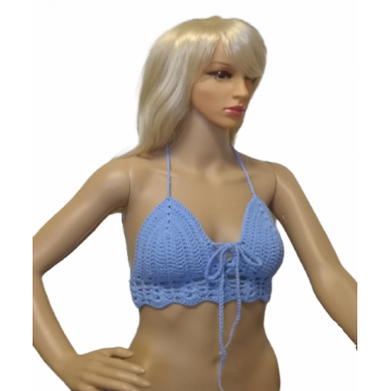 Cornflower Blue Halter Top   $28.00 Available to Order