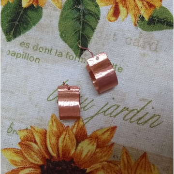 Self Connecting Wide Copper Hoops $20.00